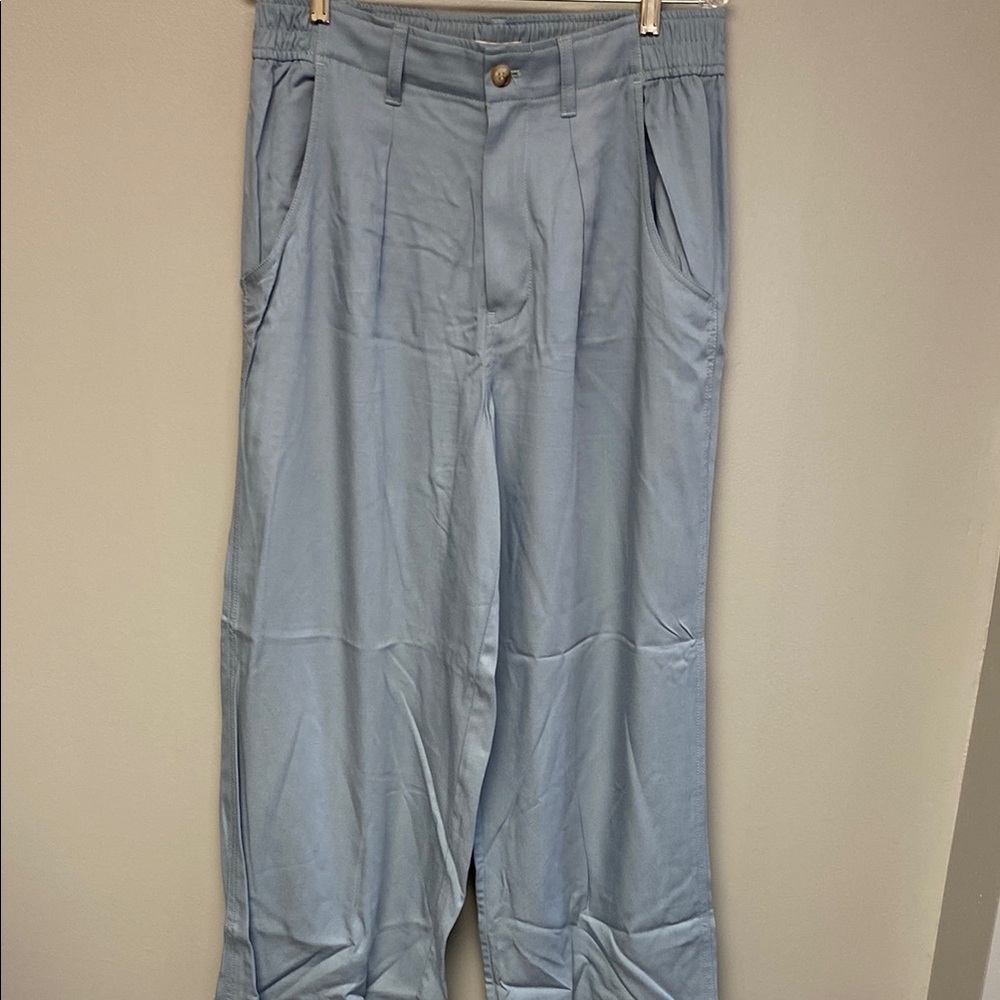 Madewell Wide Leg Pants - Light Blue